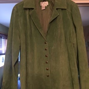 Green suede jacket